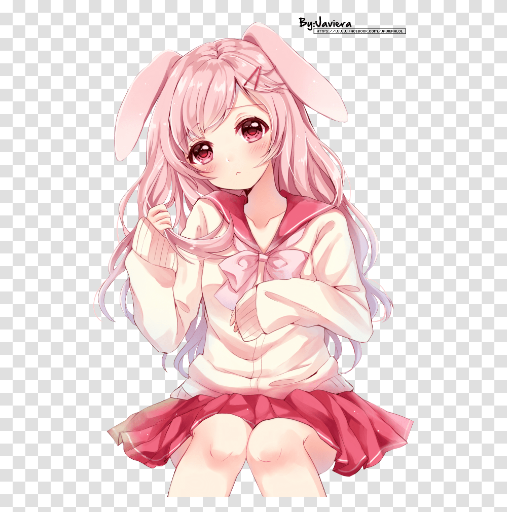 Cute Anime Bunny Girl, Manga, Comics, Book Transparent Png