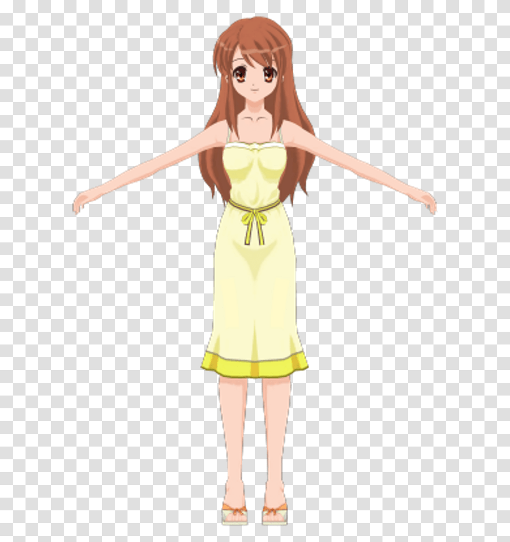 Cute Anime Girl Pose Pictures And Cliparts Anime Girl T Pose, Person, Doll, Toy Transparent Png