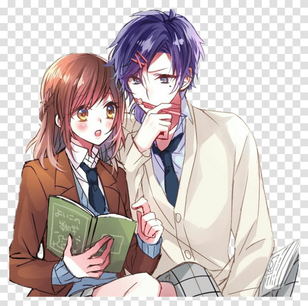 Cute Anime Kawaii Couple Romantic Boy Girl Boyfriend Cute Anime Boy And Girl, Person, Human, Manga, Comics Transparent Png
