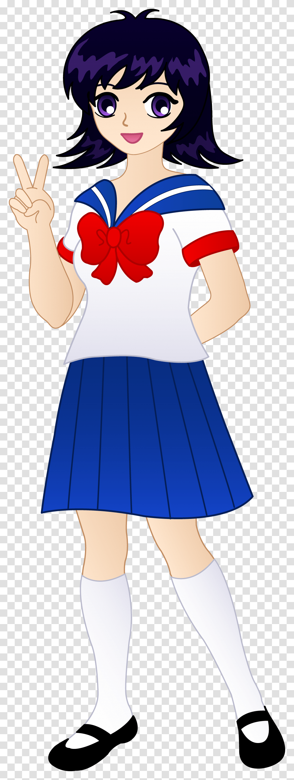 Cute Anime School Girl, Apparel, Skirt, Female Transparent Png