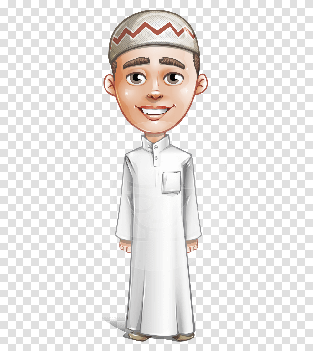 Cute Arab Boy Cartoon Vector Character Aka Hanif Arab Characters Clip Art, Person, Coat, Sleeve Transparent Png