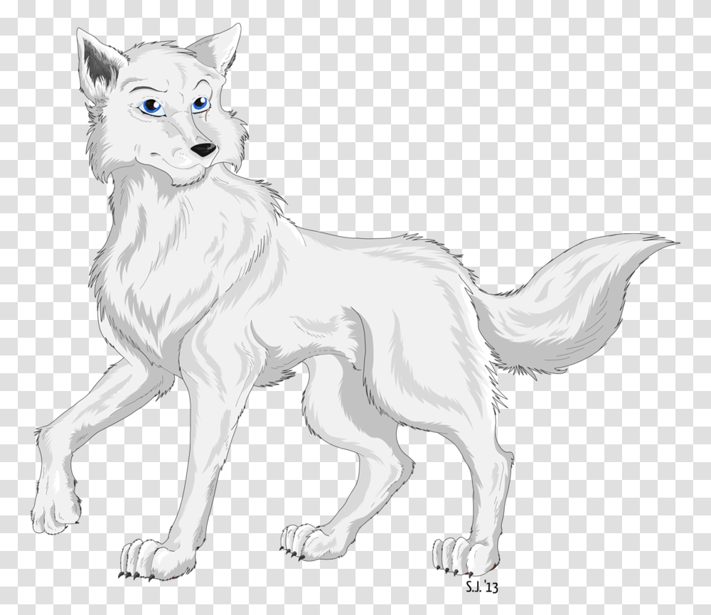 Cute Arctic Wolf Drawing Cute Wolf Drawing Christmas, White Dog, Pet, Canine, Animal Transparent Png