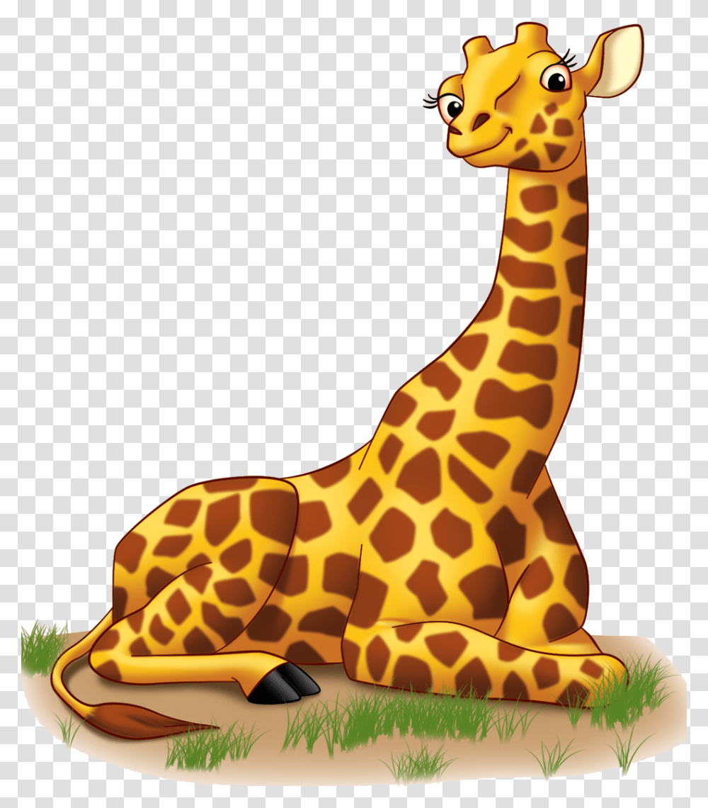 Cute Baby Giraffe Cartoon Here Is A Baby Giraffe As Giraffe Clipart, Wildlife, Mammal, Animal, Bush Transparent Png