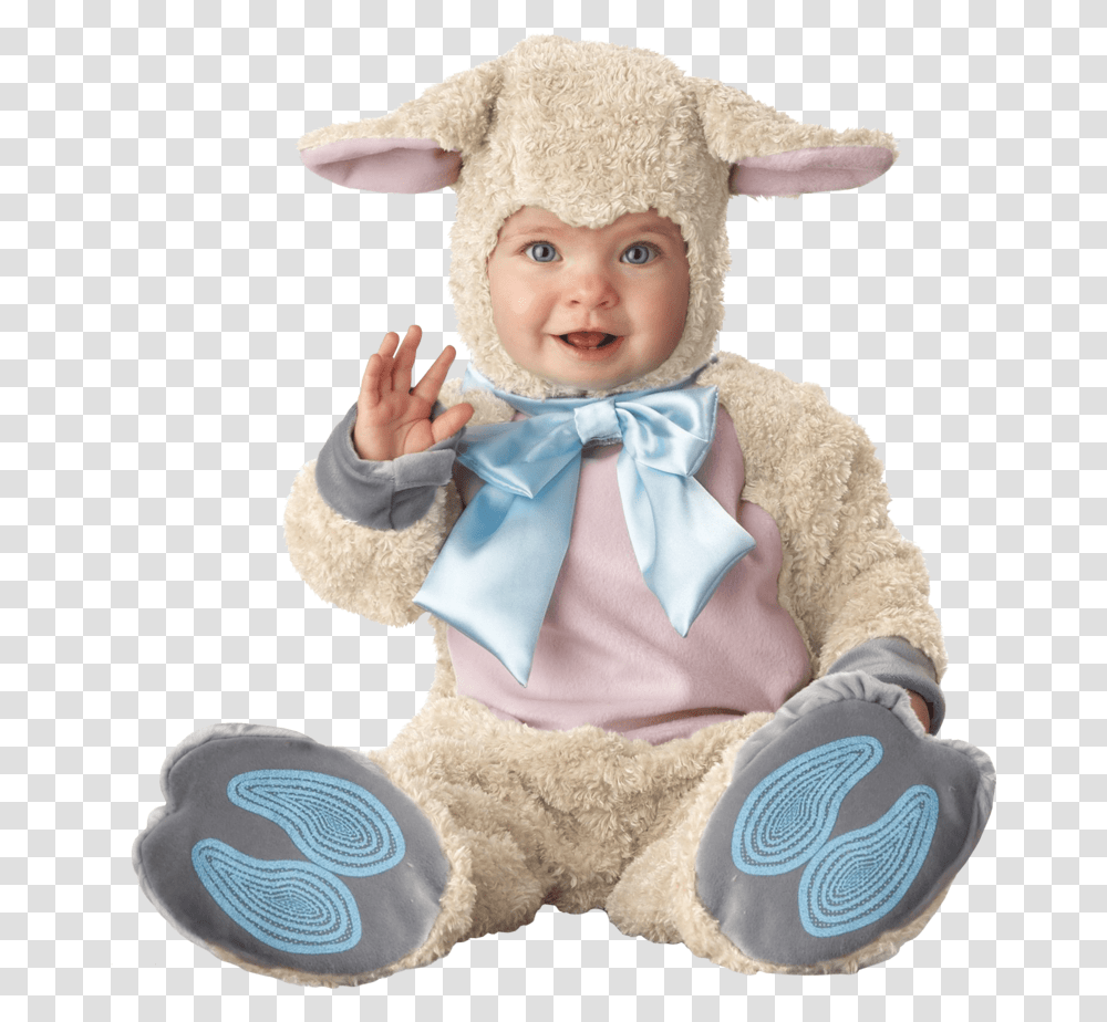 Cute Baby Infant Lamb Costume, Apparel, Toy, Doll Transparent Png