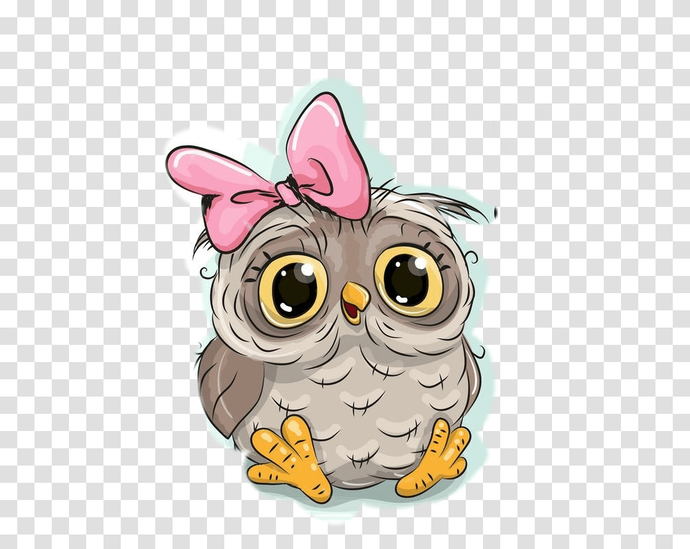 Cute Baby Owl Cartoon, Bird, Animal, Beak, Doodle Transparent Png
