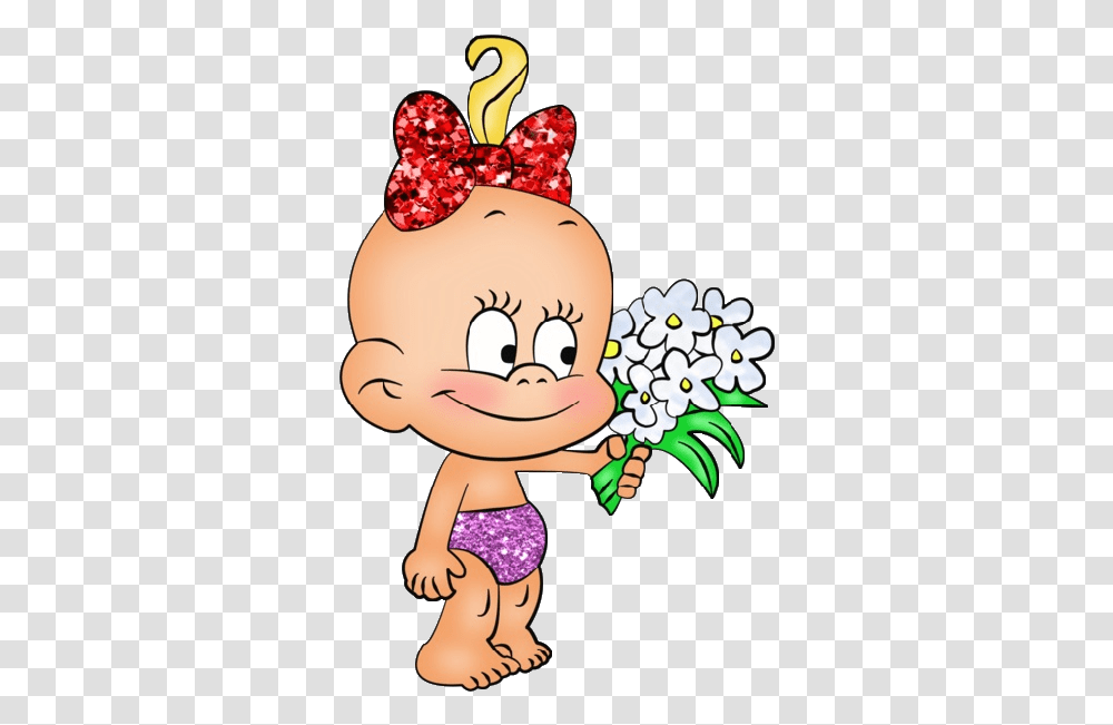 Cute Baby With Flowers Cartoon Clip Art Images Are Dibujos Divertidos De Bebes, Toy, Birthday Cake, Dessert, Food Transparent Png