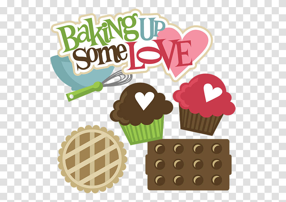 Cute Baking Clipart Baking With Love Quotes, Cream, Dessert, Food, Icing Transparent Png