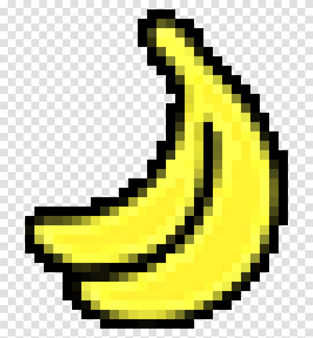 Cute Banana Platano Kawaii Pixel Pixels Binding Of Isaac Pixel Art, Plant, Fruit, Food, Peel Transparent Png