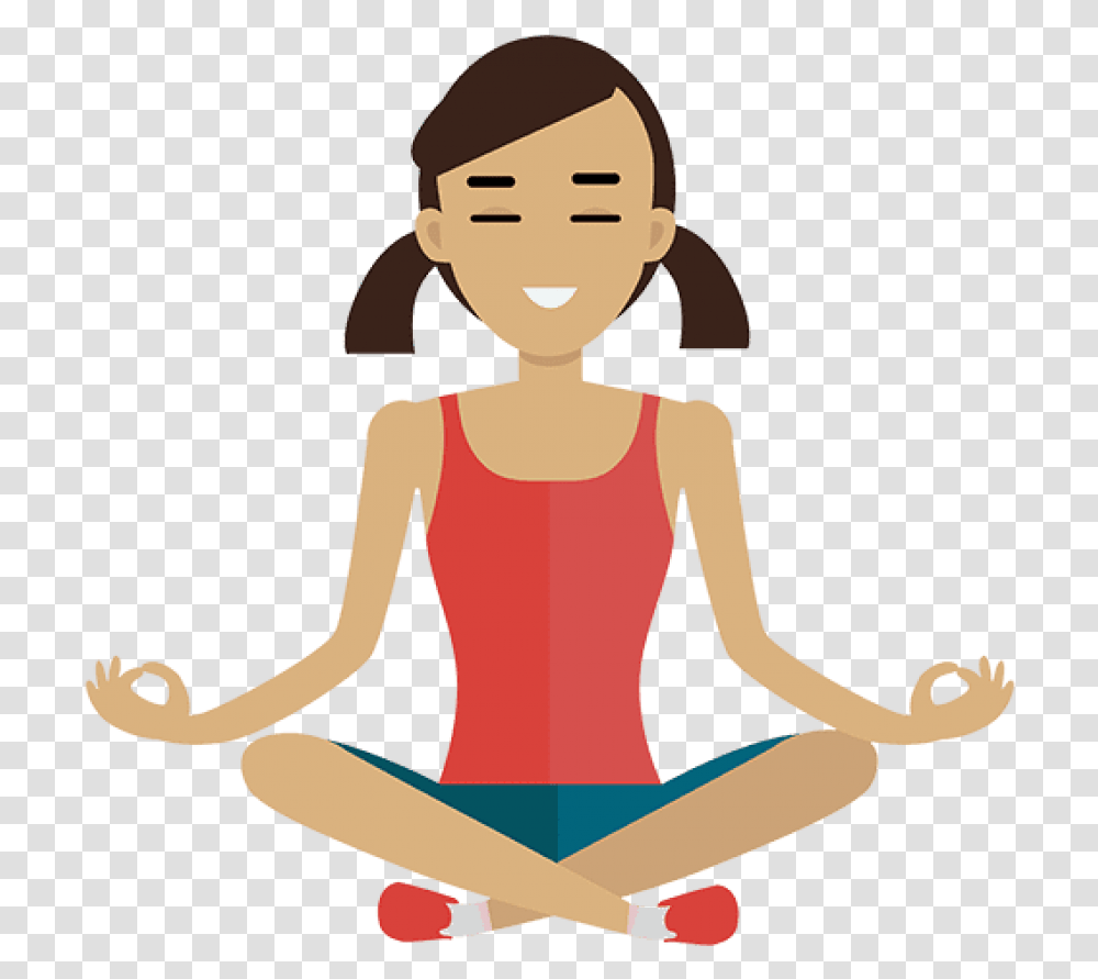 Cute Banner Meditation Clipart, Person, Human, Fitness, Working Out Transparent Png