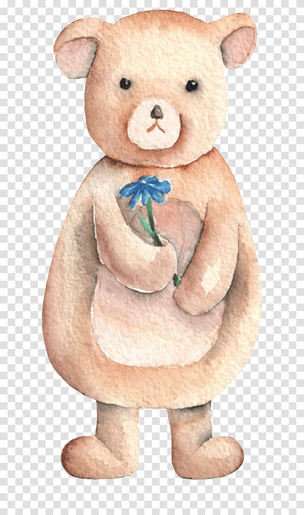 Cute Bear Cute Painted Bear, Teddy Bear, Toy, Skin, Figurine Transparent Png