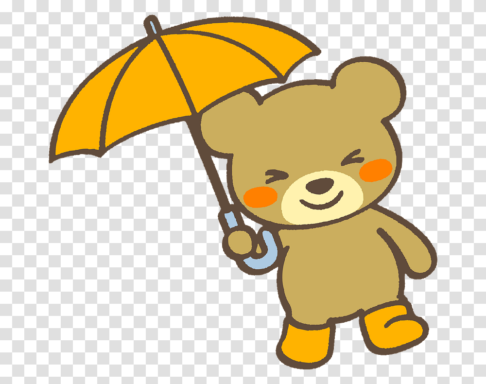 Cute Bear With Umbrella Clipart Animals With Umbrellas Clipart, Canopy, Toy Transparent Png