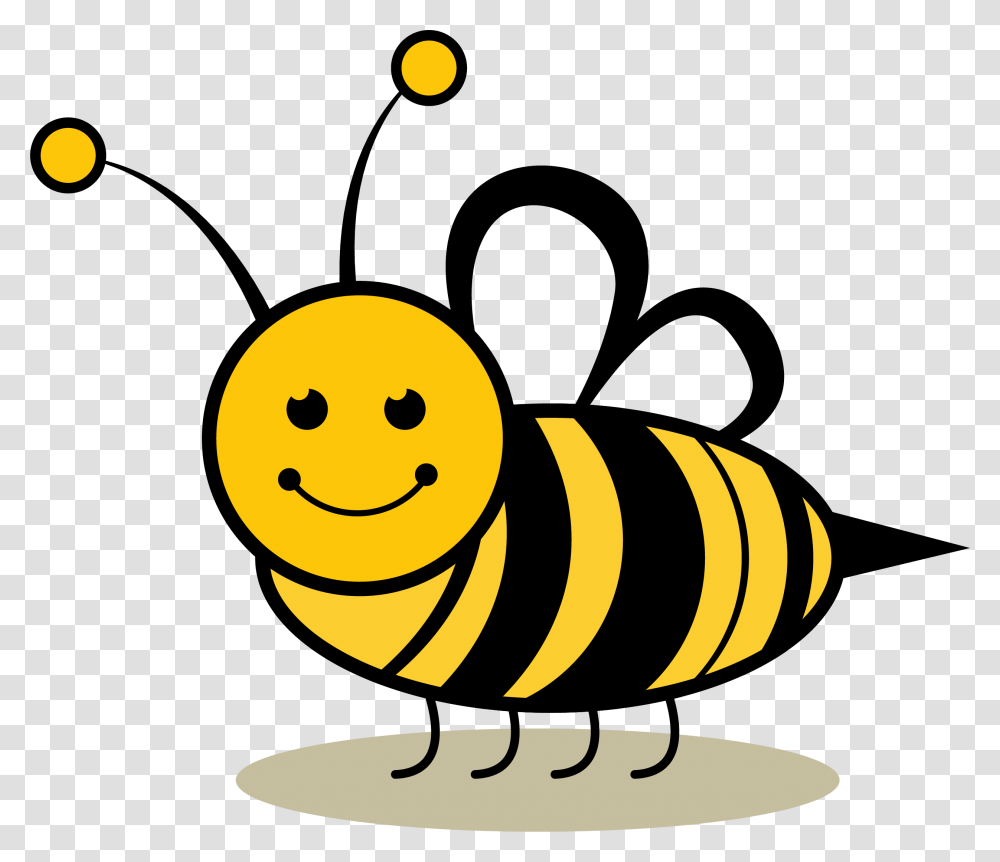 Cute Bee Clip Art Of Honey Bee, Insect, Invertebrate, Animal, Wasp Transparent Png