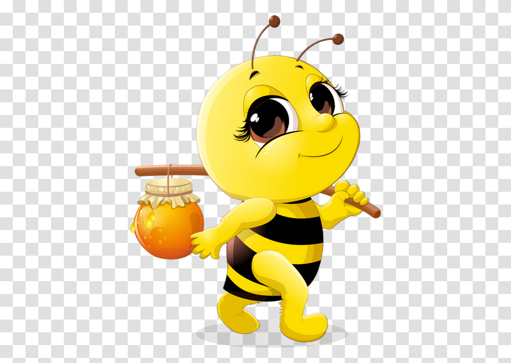 Cute Bee Cute Honey Bee Drawing, Toy, Food, Animal, Insect Transparent Png