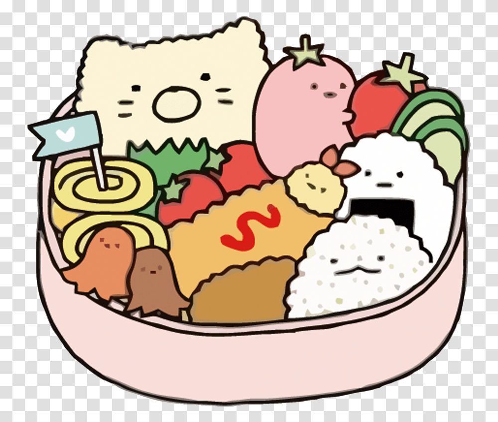 Cute Bento Box Cartoon, Meal, Food, Dish, Lunch Transparent Png