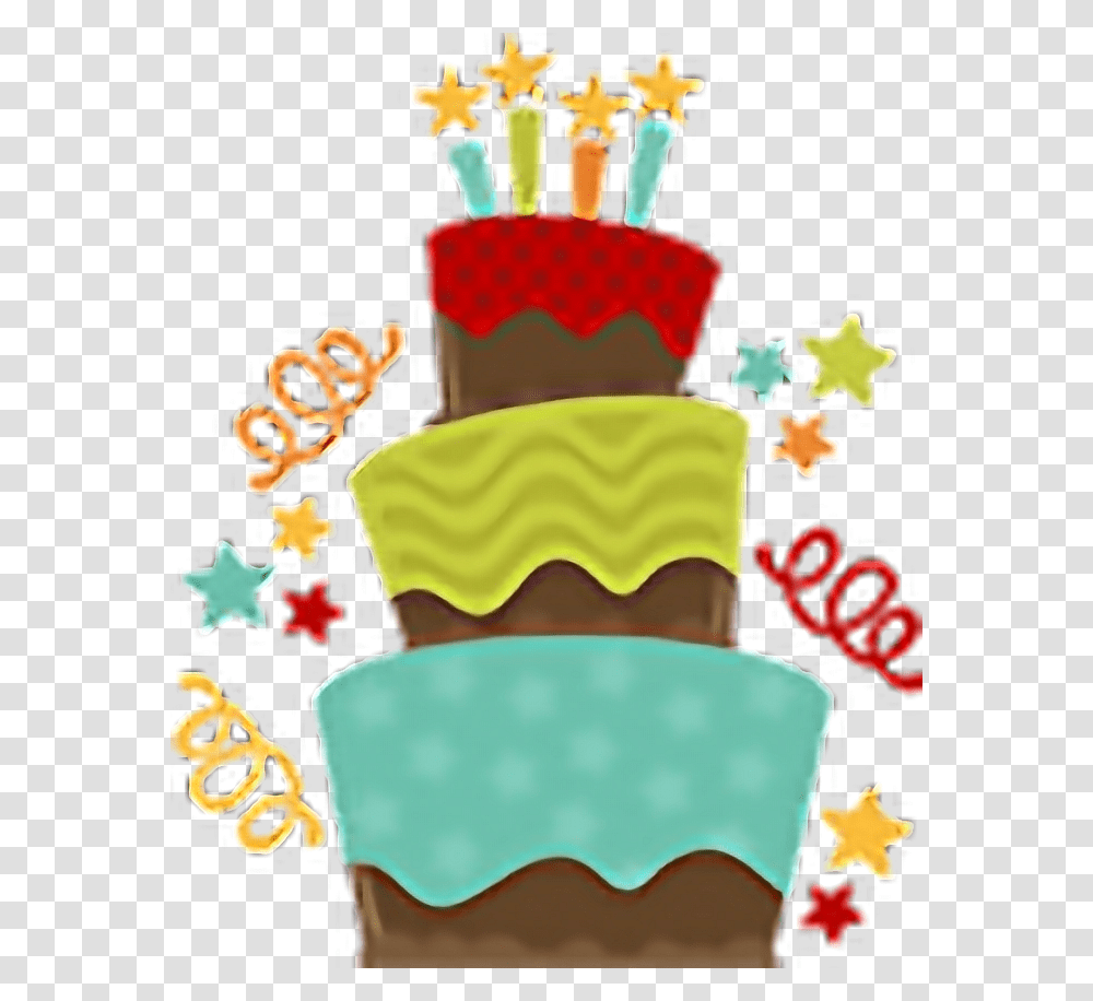 Cute Birthday Cake Clipart, Dessert, Food, Cream, Creme Transparent Png