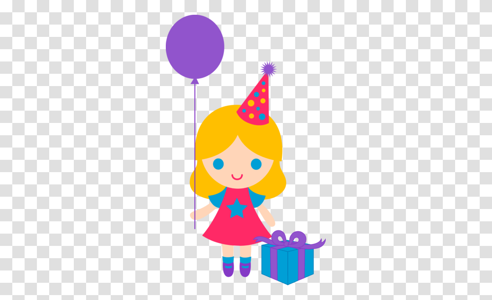 Cute Birthday Girl Clip Art Craft Girls Clips, Apparel, Party Hat Transparent Png