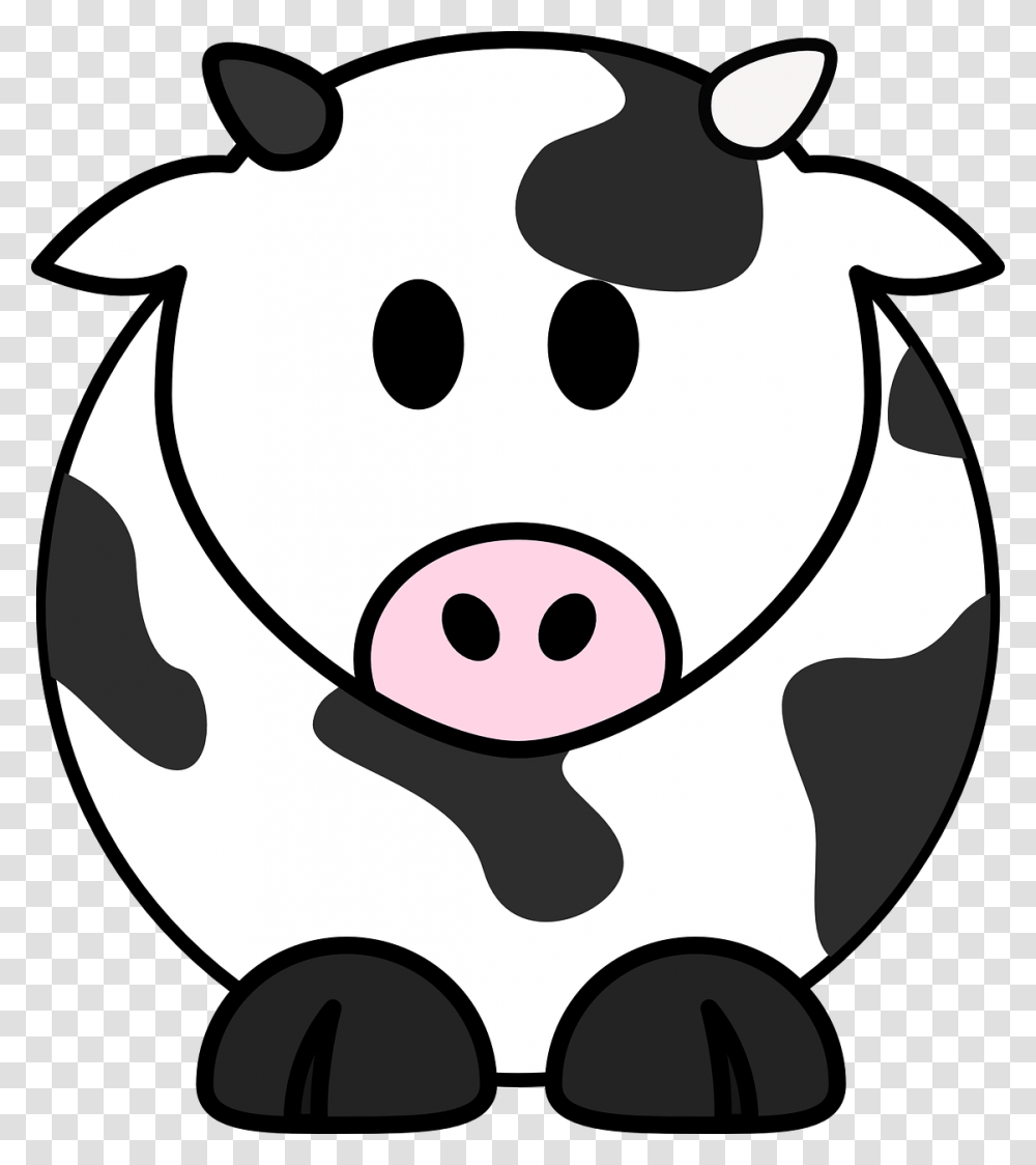 Cute Black And White Cow Clipart, Performer, Stencil Transparent Png