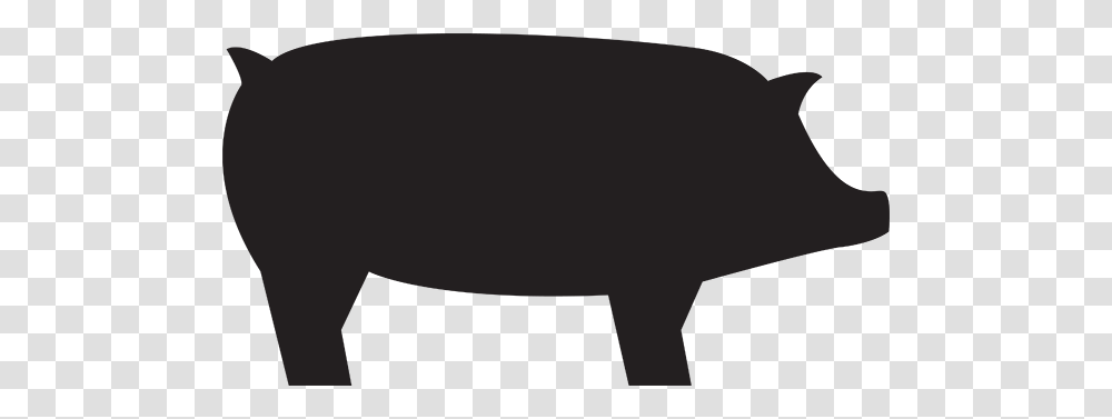Cute Black And White Pig Clip Art Black Template, Mammal, Animal, Wildlife, Hog Transparent Png