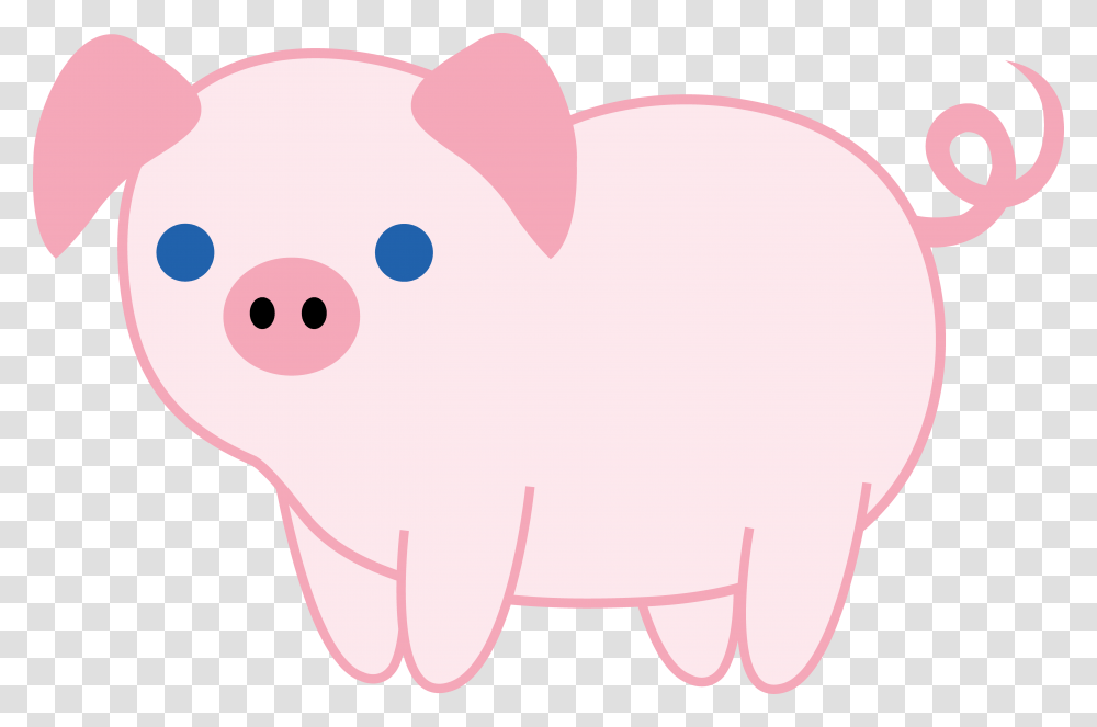 Cute Black And White Pig Clip Art, Piggy Bank Transparent Png