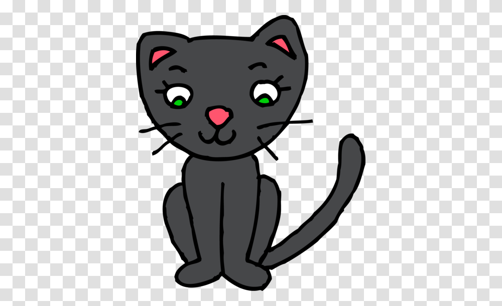 Cute Black Kitty Cat Clipart, Face, Animal, Pet, Mammal Transparent Png