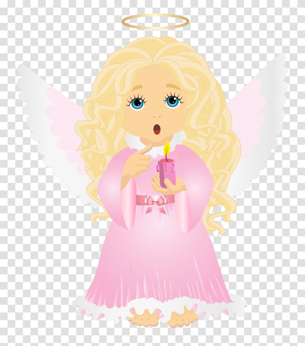 Cute Blonde Angel With Candle Clip Art Image, Flyer, Poster, Paper Transparent Png