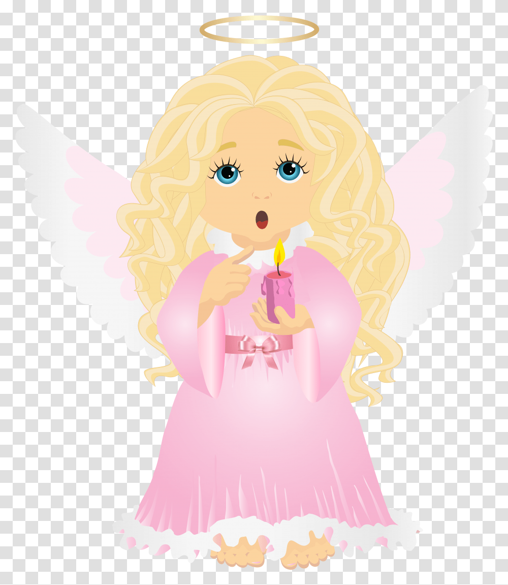 Cute Blonde With Candle, Angel, Archangel Transparent Png