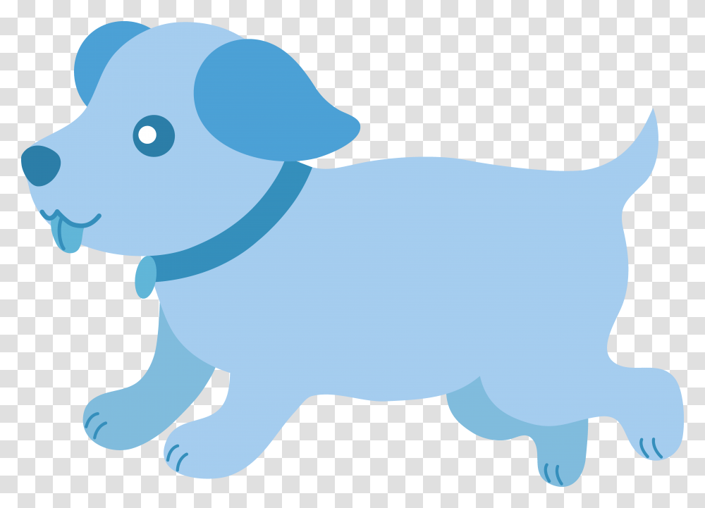 Cute Blue Puppy Running, Mammal, Animal, Rodent, Label Transparent Png