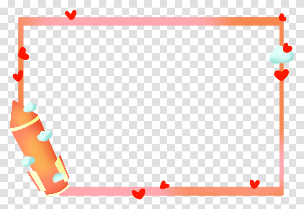 Cute Border Cartoon Rocket Love And Psd Cute Border Line Clipart Transparent Png