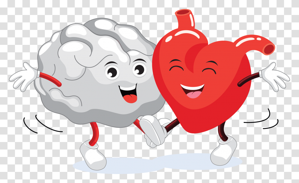 Cute Brain And Heart, Face, Drawing, Doodle Transparent Png