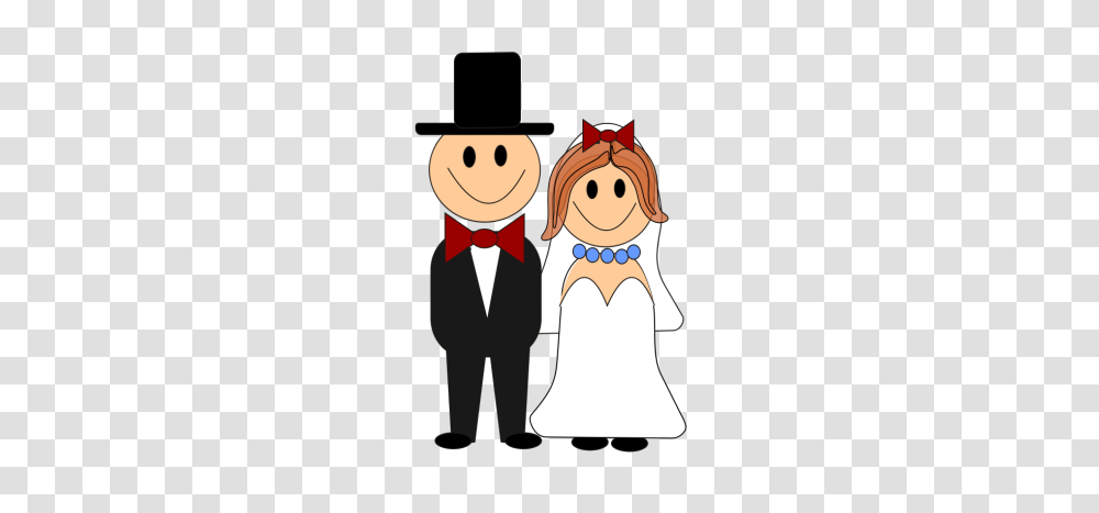 Cute Bride And Groom Clipart, Performer, Family, Snowman, Nature Transparent Png