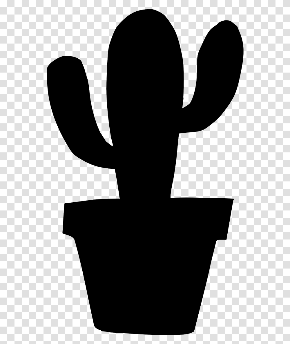 Cute Cactus Cactus Black And White, Gray, World Of Warcraft Transparent Png