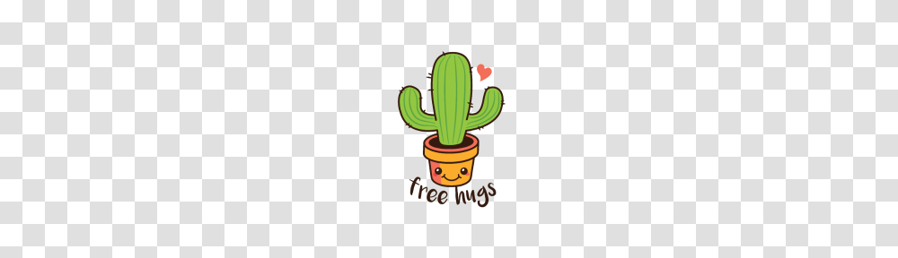 Cute Cactus Cartoon Free Hugs, Plant Transparent Png