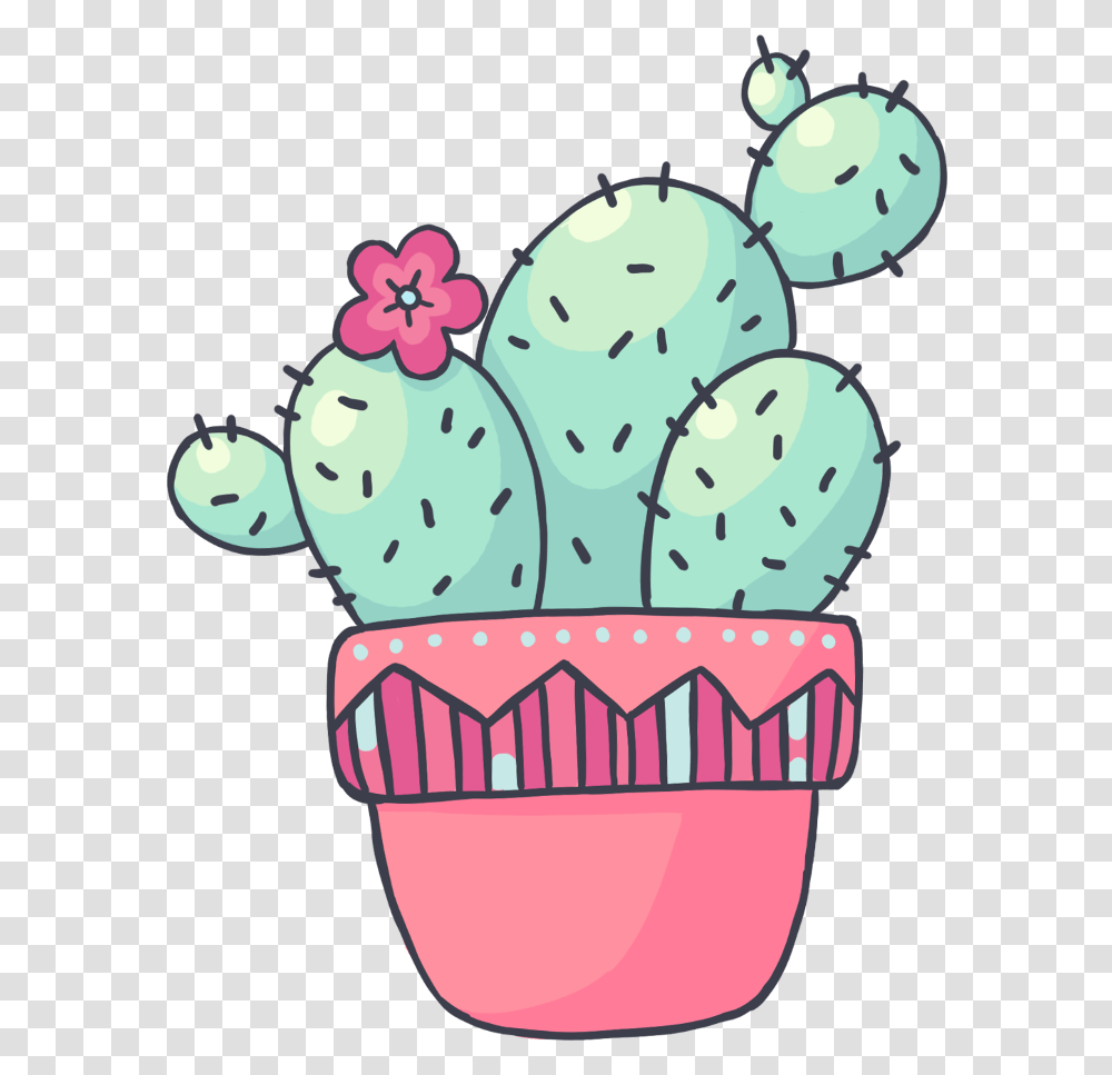 Cute Cactus Kawaii Cute Cactus Cartoon, Cream, Dessert, Food, Creme Transparent Png