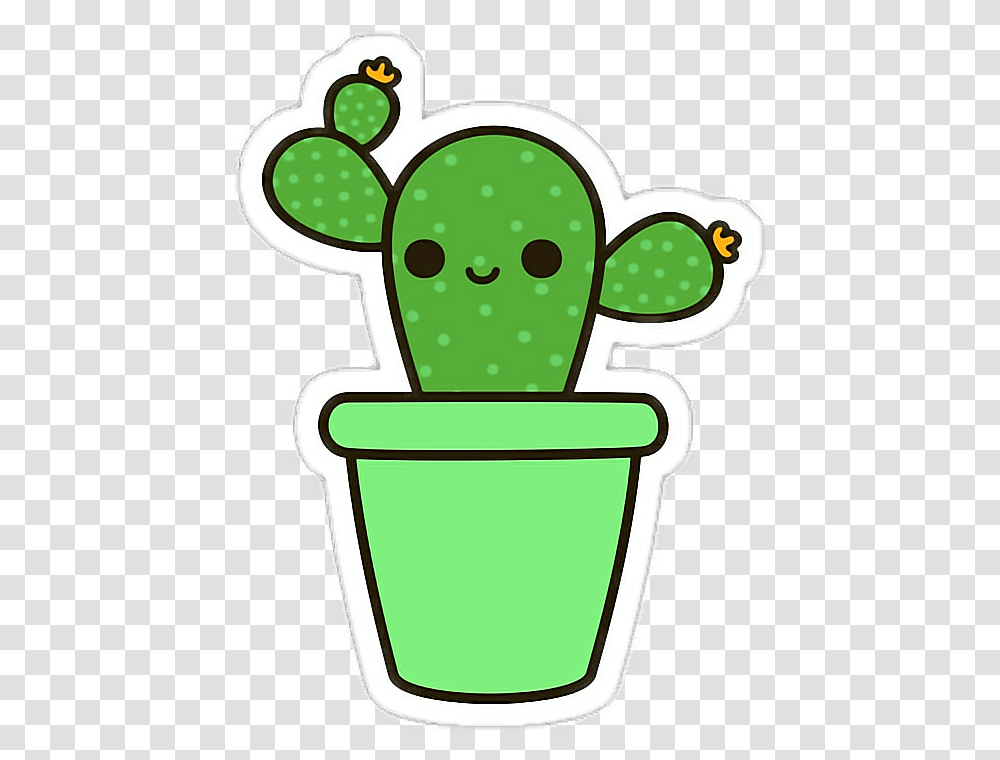 Cute Cactus Sticker Cute Cactus Clipart, Plant, Food, Doodle, Drawing Transparent Png