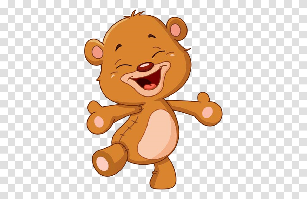 Cute Cartoon Bear Clipart Happy Teddy Bear Cartoon, Animal, Mammal, Toy, Wildlife Transparent Png