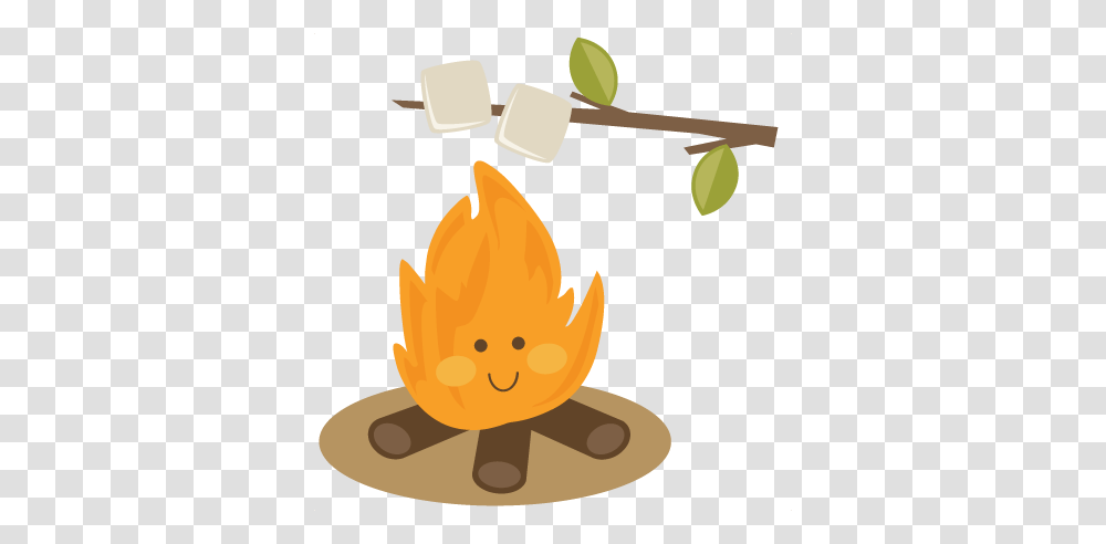 Cute Cartoon Bonfire Roasting Marshmallow, Sweets, Food, Flame, Juggling Transparent Png