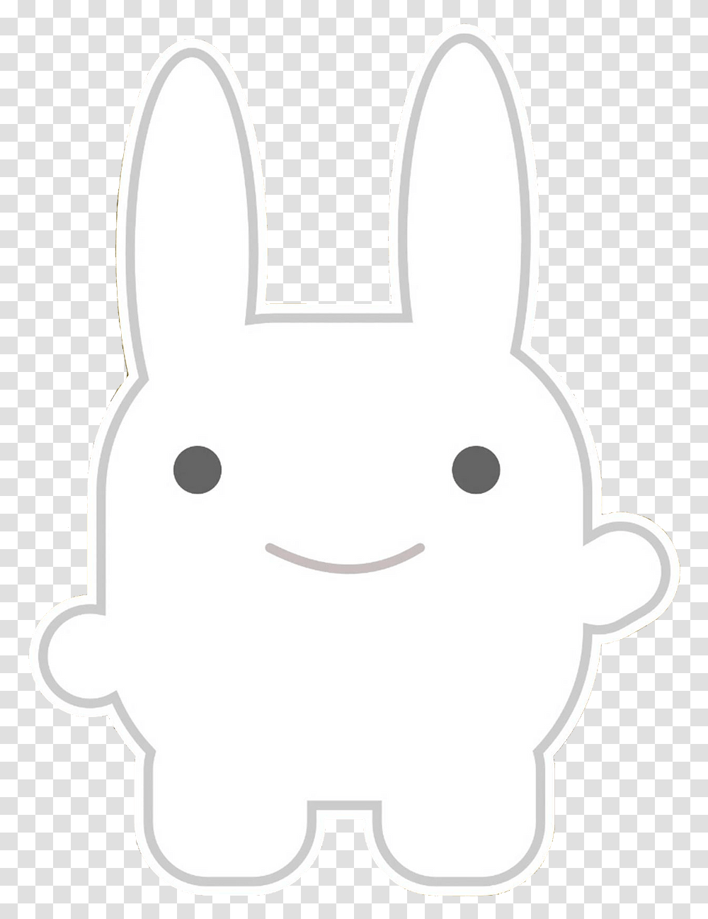 Cute Cartoon Bunny Clipart Happy, Animal, Stencil, Mammal, Rabbit Transparent Png