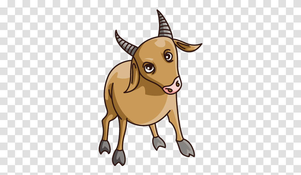 Cute Cartoon Goat Cartoon Goat Background, Mammal, Animal, Horse, Camel Transparent Png