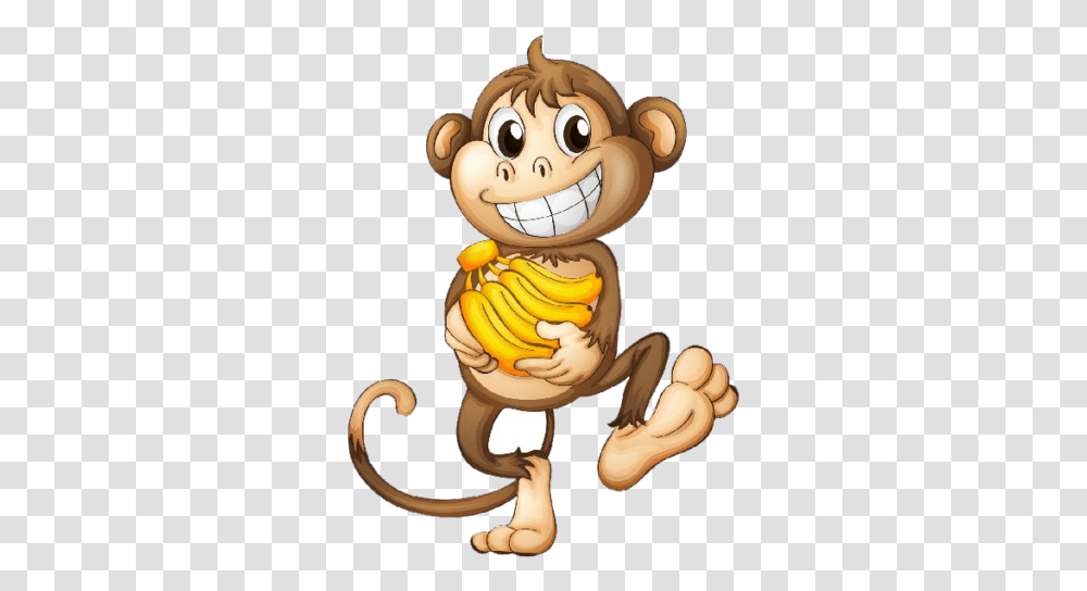 Cute Cartoon Monkey Cartoon Monkey, Toy, Animal, Wildlife, Figurine Transparent Png