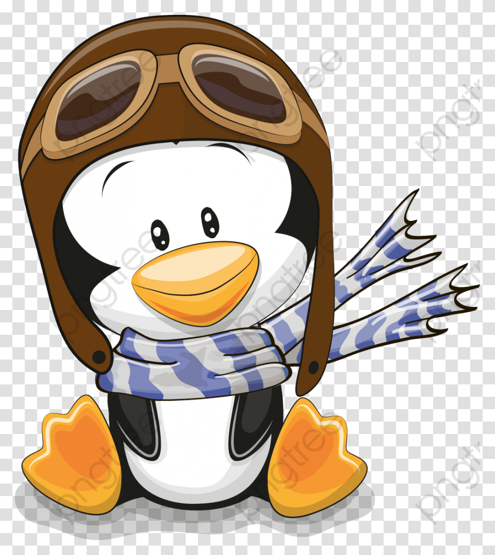 Cute Cartoon Penguin, Helmet, Apparel, Chef Transparent Png