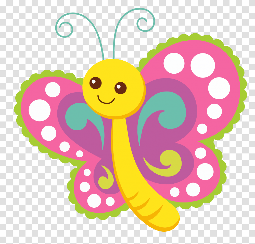 Cute Cartoon Picture Cartoon Butterfly Clipart, Texture, Graphics, Polka Dot, Pattern Transparent Png