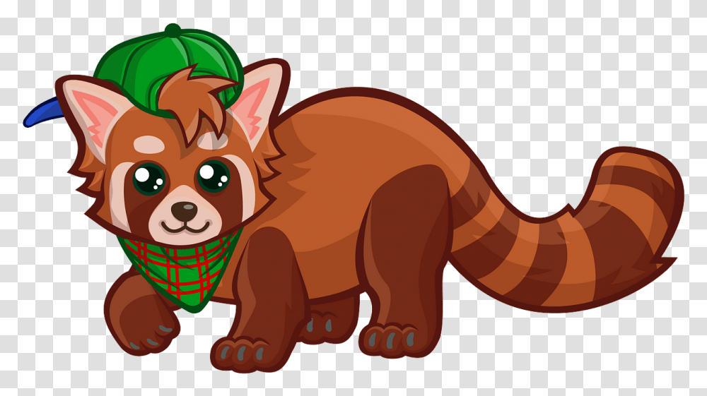 Cute Cartoon Red Panda, Animal, Mammal, Wildlife, Pig Transparent Png