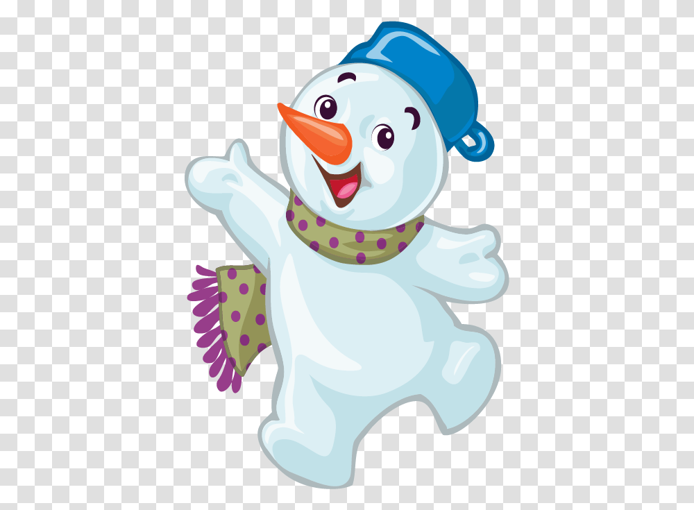 Cute Cartoon Snowman Clip, Outdoors, Nature, Winter, Bird Transparent Png