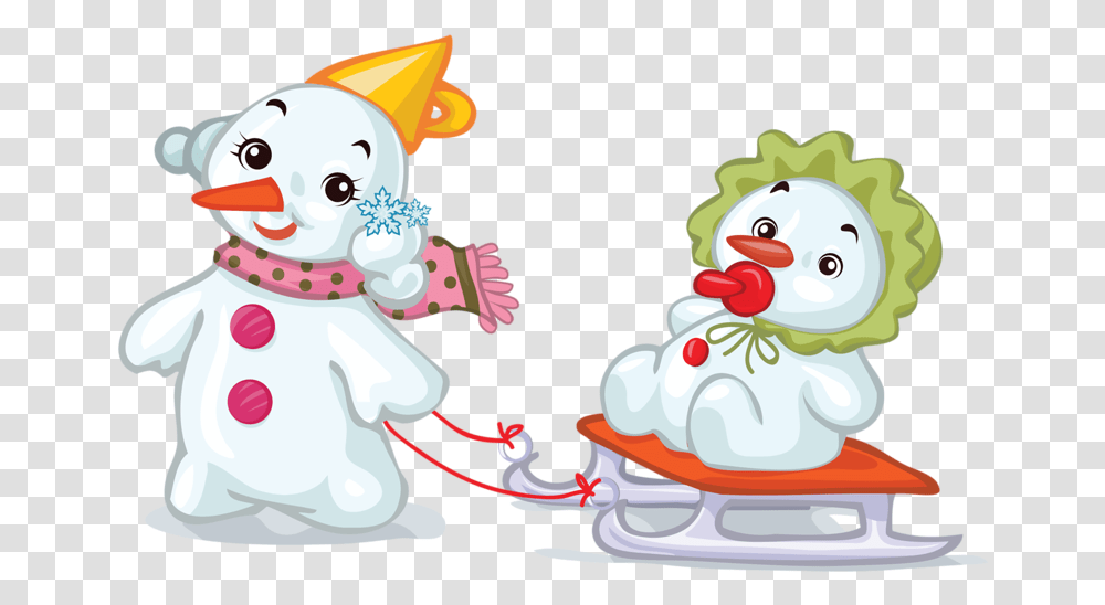 Cute Cartoon Snowman Clip, Winter, Outdoors, Nature, Performer Transparent Png