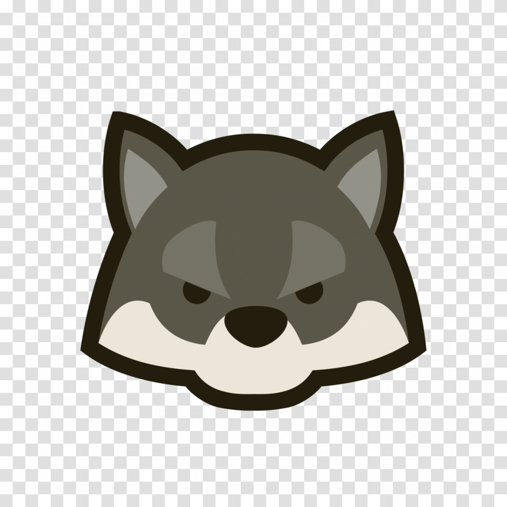 Cute Cartoon Wolf Head, Cat, Pet, Mammal, Animal Transparent Png