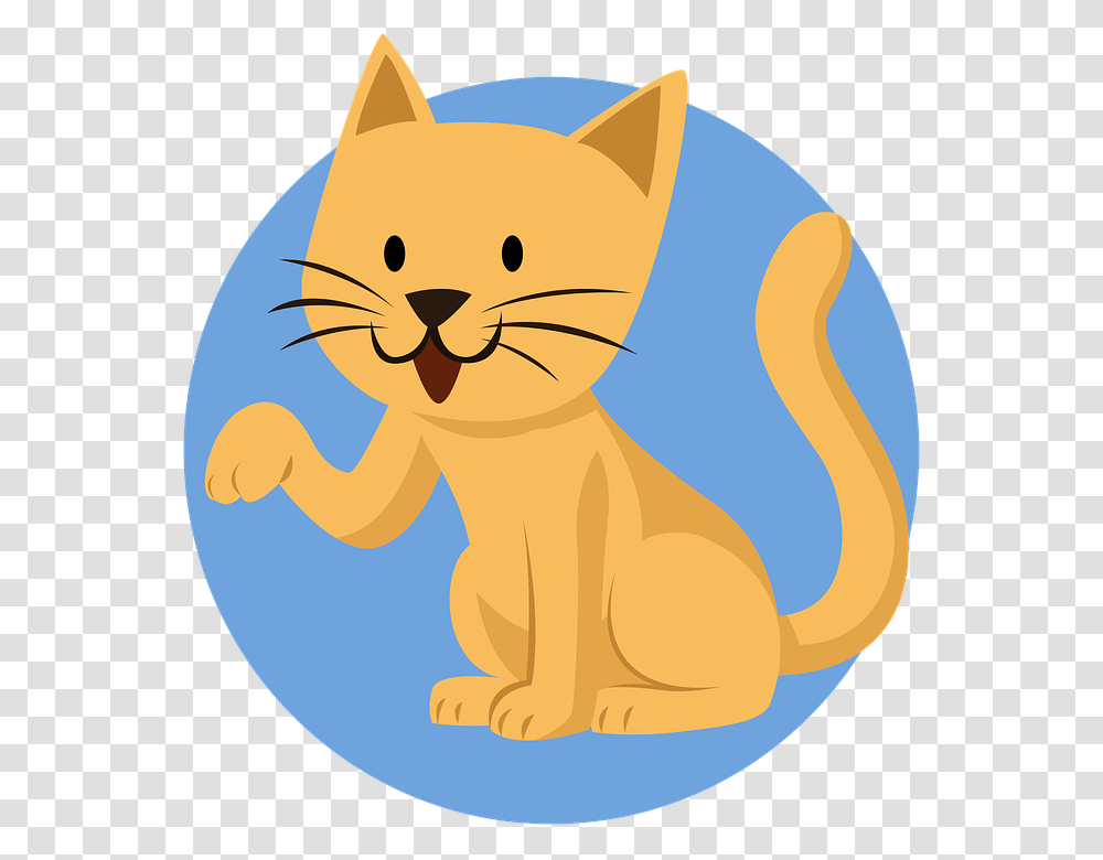 Cute Cat Cartoon Background, Pet, Mammal, Animal, Kitten Transparent Png