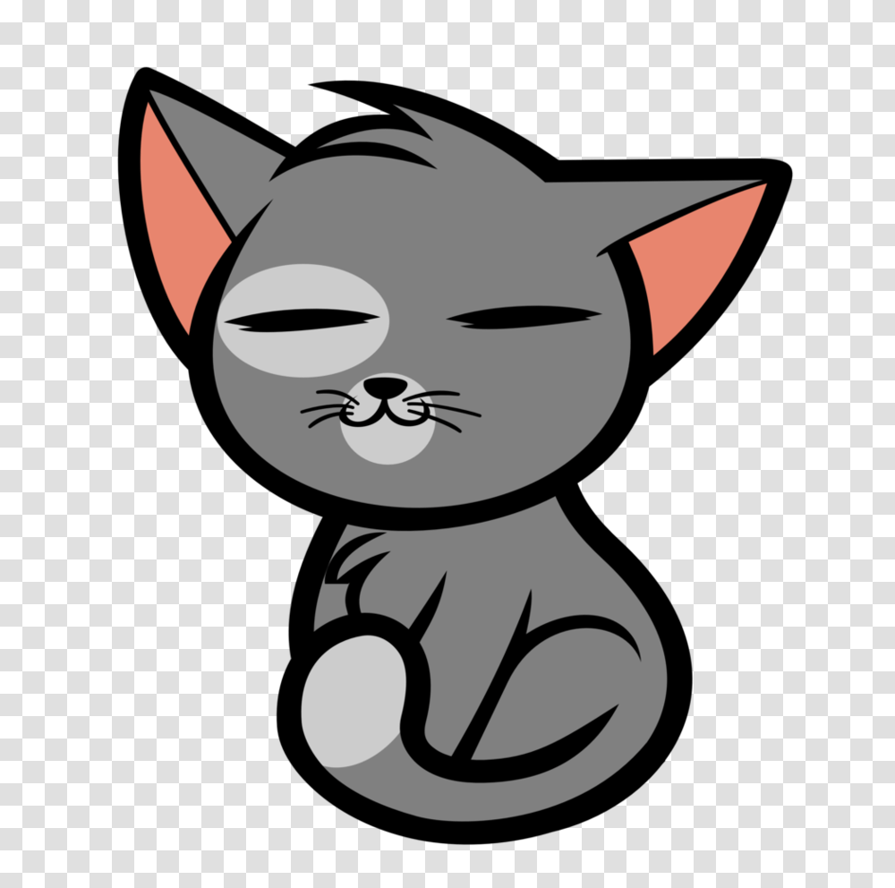 Cute Cat Cartoon Image, Head, Stencil Transparent Png
