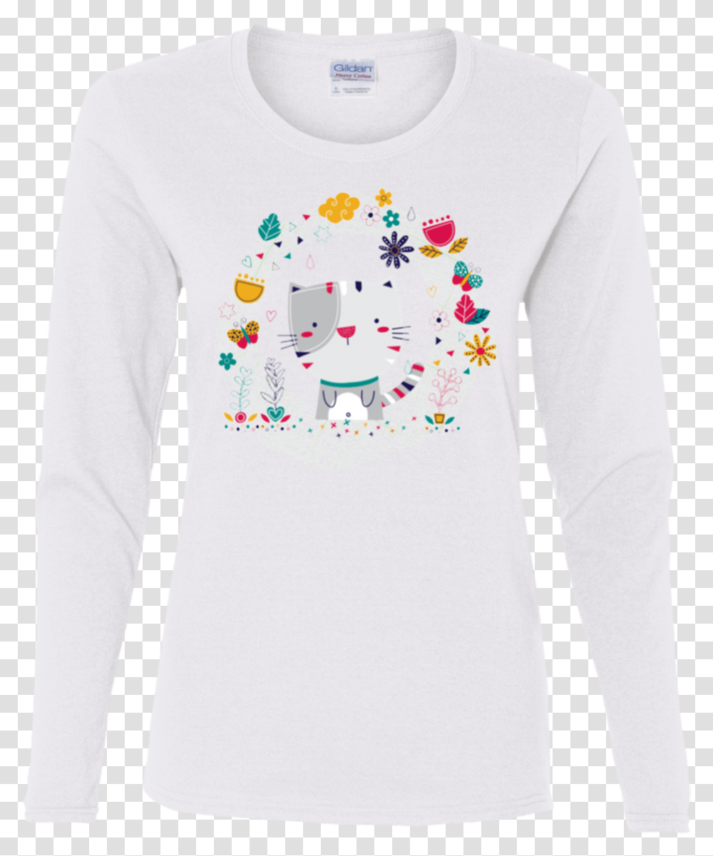 Cute Cat Lovely Baby Cat Composition Notebook Long Sleeved T Shirt, Apparel, Sweater Transparent Png