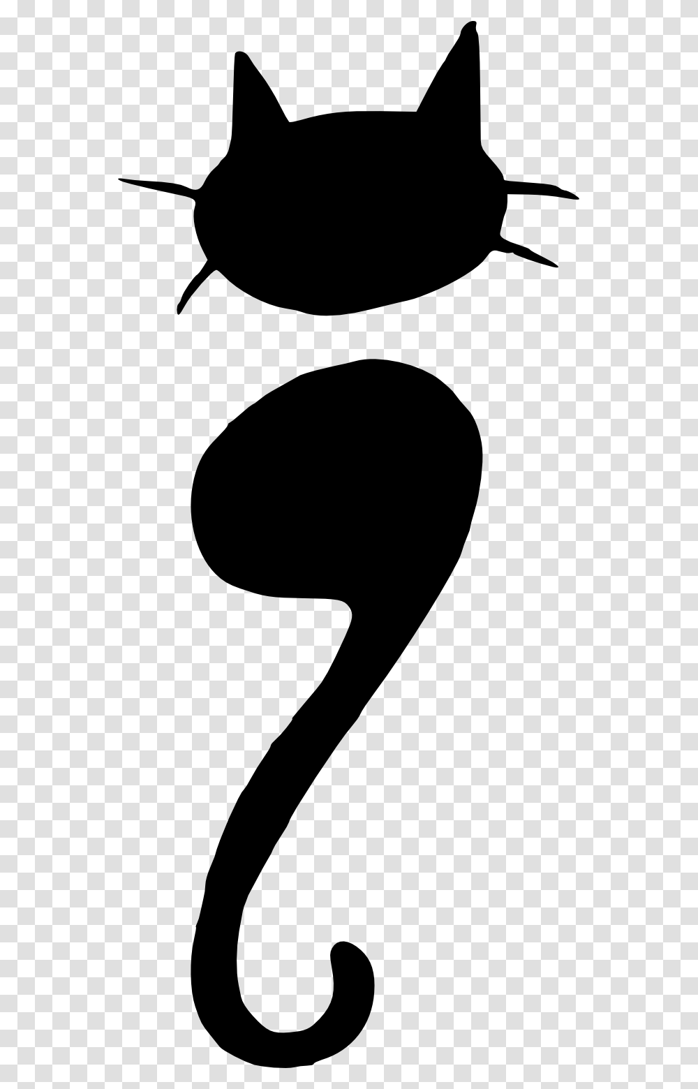 Cute Cat Silhouette, Footprint, Bird, Animal, Mustache Transparent Png
