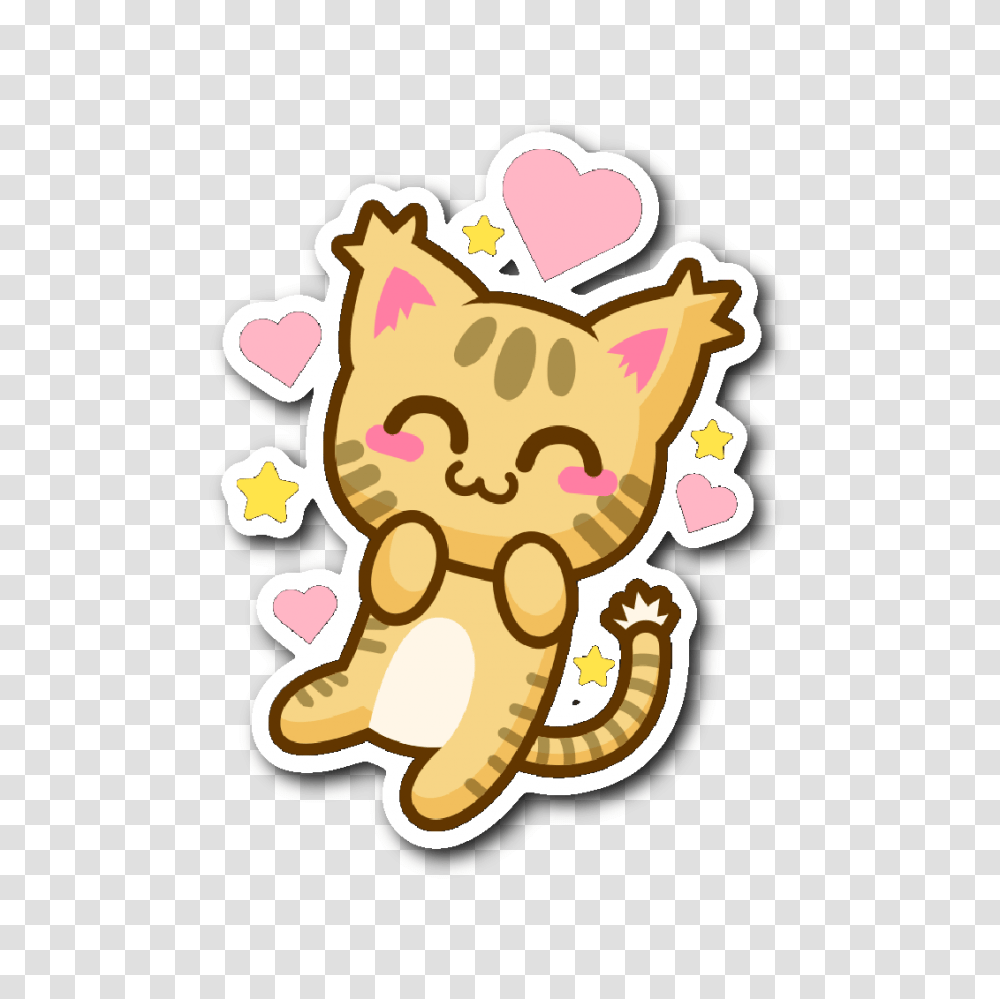 Cute Cat Stickers Series, Food, Sweets, Confectionery Transparent Png